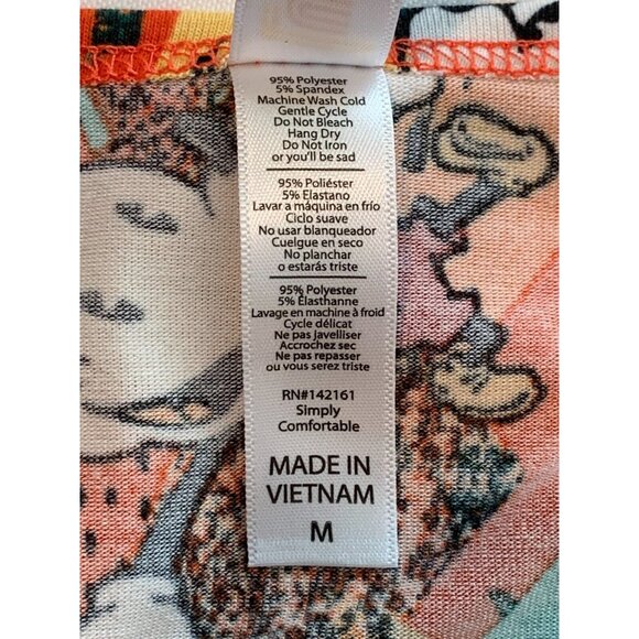 LuLaRoe Womens Shirt Disney Mickey Mouse Size M All Over Print Short Sleeve NEW - Picture 4 of 10